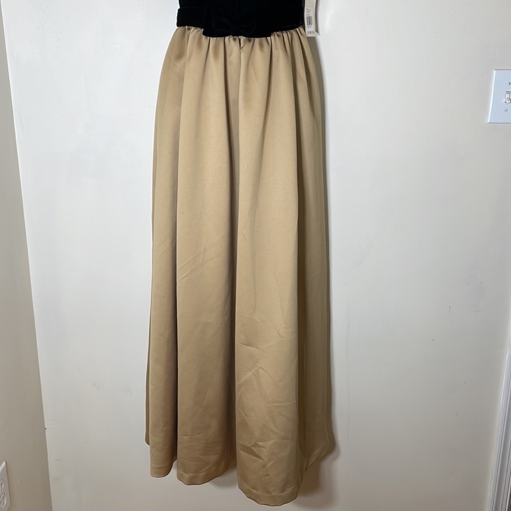 VTG Alex Evenings USA MADE Velvet & Satin Color Block Gown Maxi Dress. 4. NWT. - Picture 6 of 16